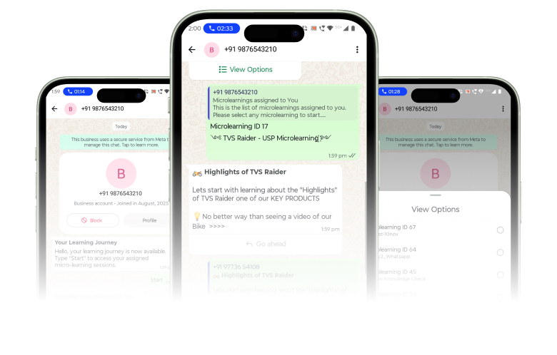 WhatsApp LMS Phone Mockups Mobile